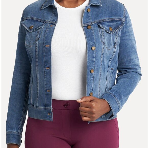 Betabrand Yoga Denim Jacket (Medium Wash) NWT - X-Large - Picture 2 of 3